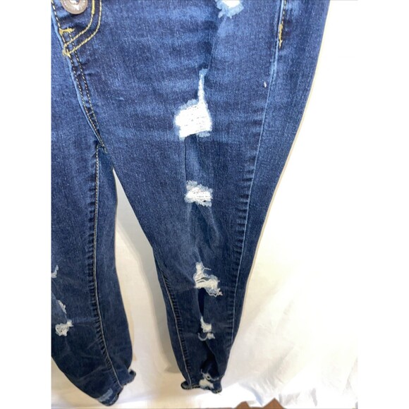 Celebrity Ace Women’s Distressed Skinny Jeans Size 3 Blue Button Fly Western - Picture 7 of 12